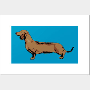 Red Smooth Haired Dachshund Posters and Art